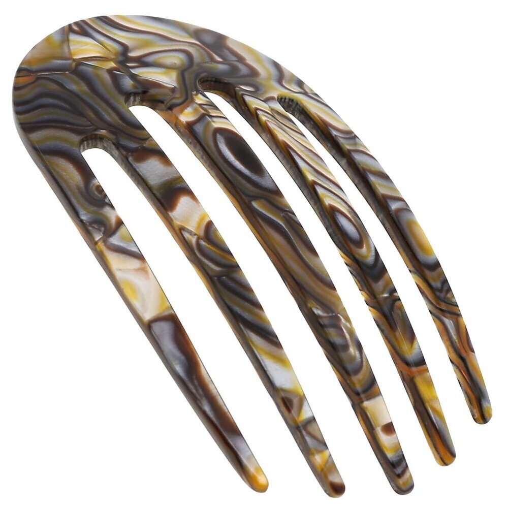 French Hair Comb Small Onyx Cellulose Acetate Easy Grip Stylish Accessory